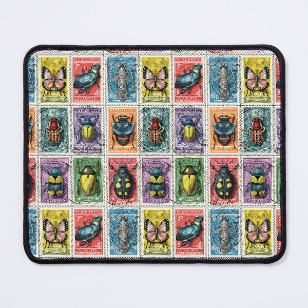 Item preview, Nature-inspired bugs framed in stylized postage stamps designed and sold by Piotrek0001.