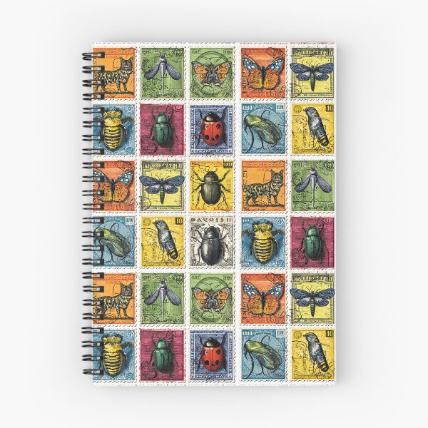Item preview, Classic botanical bugs in nostalgic philatelic design designed and sold by Piotrek0001.