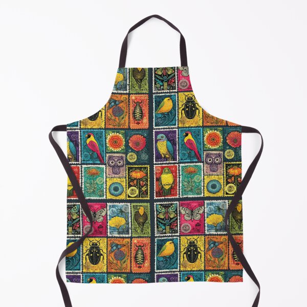 Item preview, Retro insects and leaves in engraved stamp sheet designed and sold by Piotrek0001.