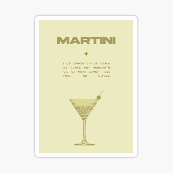 Item preview, Martini Poster designed and sold by honeydesigns.