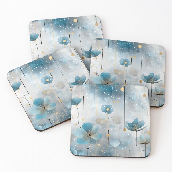 Item preview, Celestial Blue Floral Pattern – Ethereal Cosmos-Inspired Botanical Design designed and sold by Moisky Patterns.