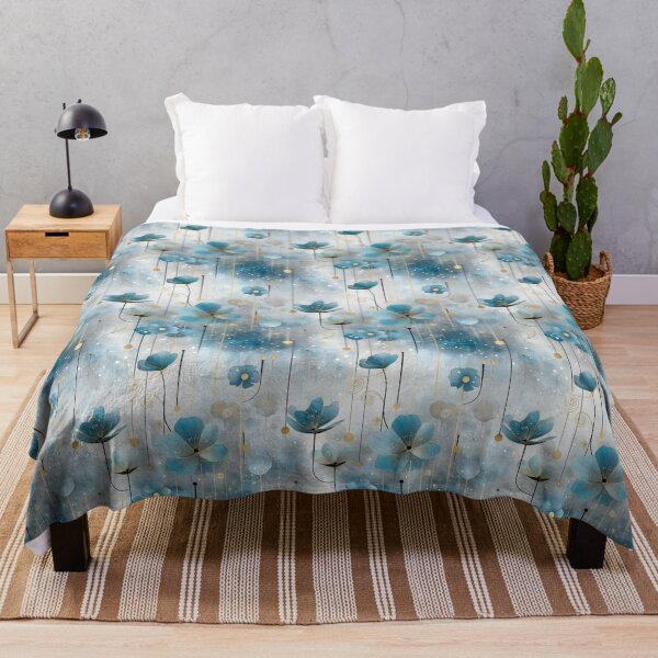 Item preview, Celestial Blue Floral Pattern – Ethereal Cosmos-Inspired Botanical Design designed and sold by Moisky Patterns.