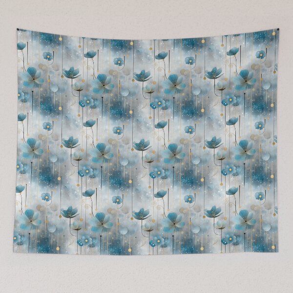 Item preview, Celestial Blue Floral Pattern – Ethereal Cosmos-Inspired Botanical Design designed and sold by Moisky Patterns.