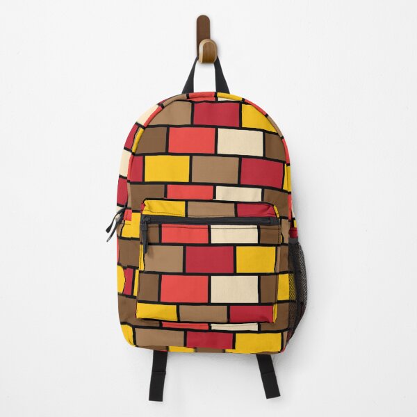 Item preview, Yellow brown orange red grid pattern designed and sold by fluffyfamcraft.