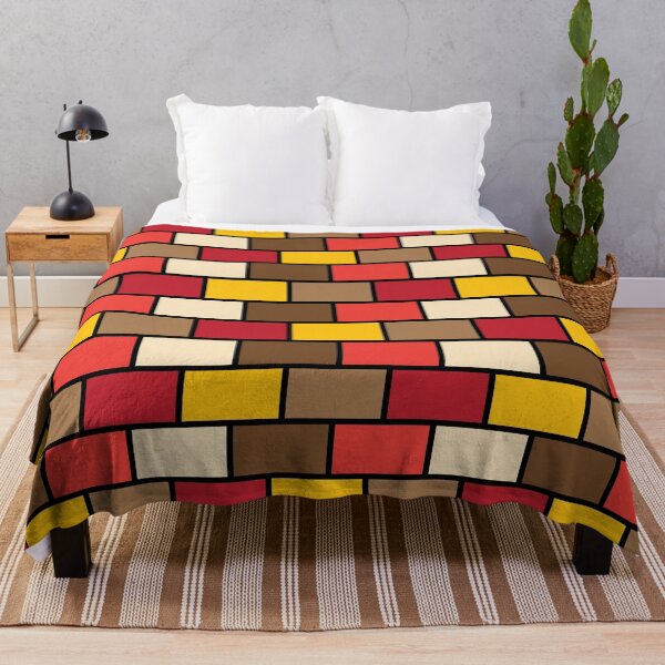 Item preview, Yellow brown orange red grid pattern designed and sold by fluffyfamcraft.