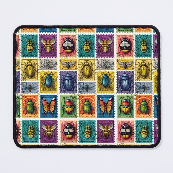 Item preview, Retro flora fauna and bugs in stamp collection designed and sold by Piotrek0001.