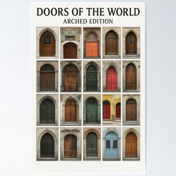 Item preview, Doors of the World - Arches Edition Poster  designed and sold by DoorsoftheWorld.