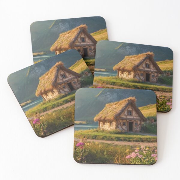 Item preview, The Fairytale Straw Cottage Beside the River designed and sold by BlareBlare.