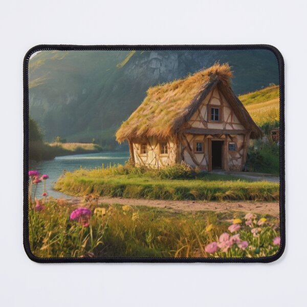 Item preview, The Fairytale Straw Cottage Beside the River designed and sold by BlareBlare.