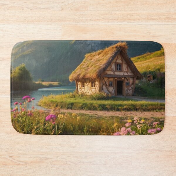 Item preview, The Fairytale Straw Cottage Beside the River designed and sold by BlareBlare.