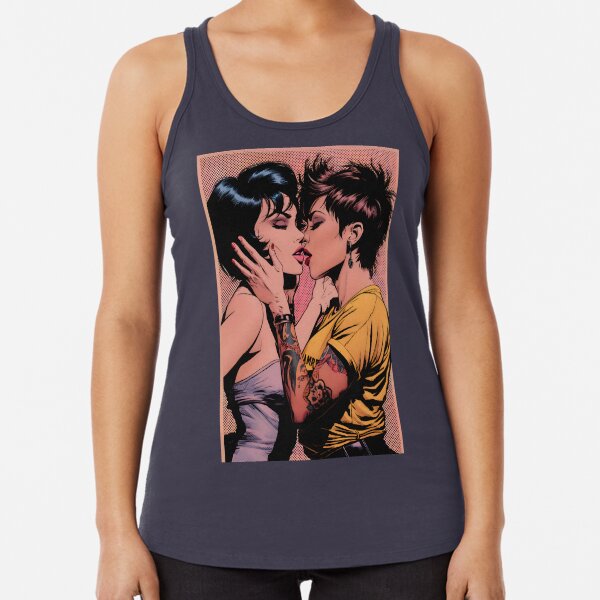 Lesbian Love Pop Style Racerback Tank Top
