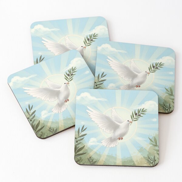 Item preview, Wings of Peace | Dove and Olive Branch Spiritual Nature Art designed and sold by Simple_Lines2025.