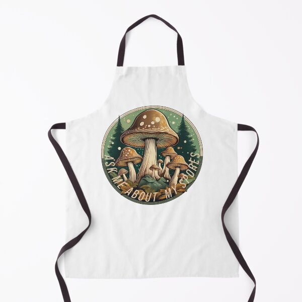 Item preview, Ask Me About My Spores – Goblincore Badge Design designed and sold by Gnome Grove.