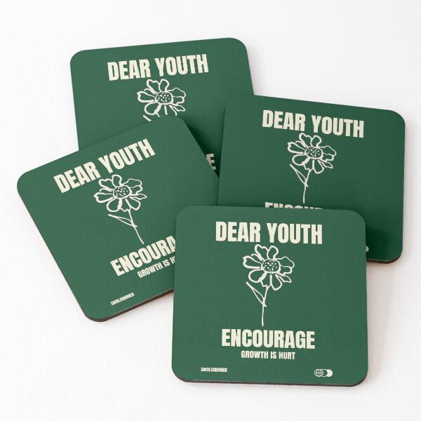Item preview, Dear Youth, Encourage Your Growth –Minimalist Motivational Typography Wall Art | Empowering Self-Care Decor designed and sold by SmolSummer.Homie.