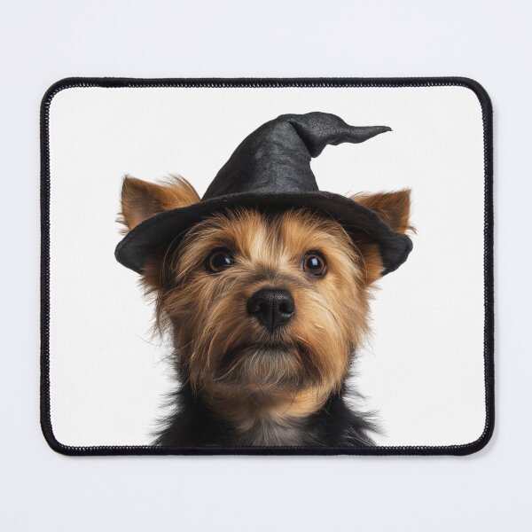 Item preview, Norwich Terrier dog Wearing Halloween Witch Hat designed and sold by LazyOwlStore.