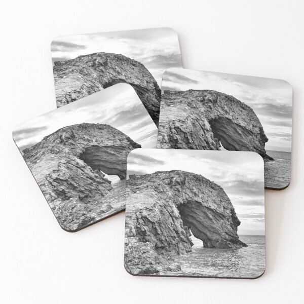Item preview, Ynys-y-Fydlyn, Carmel Head, Anglesey Black & White Sea Arch designed and sold by Page Photography.