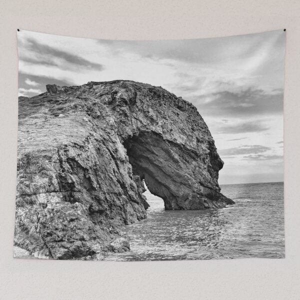 Item preview, Ynys-y-Fydlyn, Carmel Head, Anglesey Black & White Sea Arch designed and sold by Page Photography.