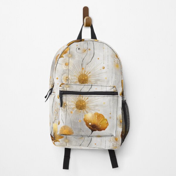 Item preview, Golden Floral Burst Pattern – Radiant Botanical and Celestial Design designed and sold by Moisky Patterns.