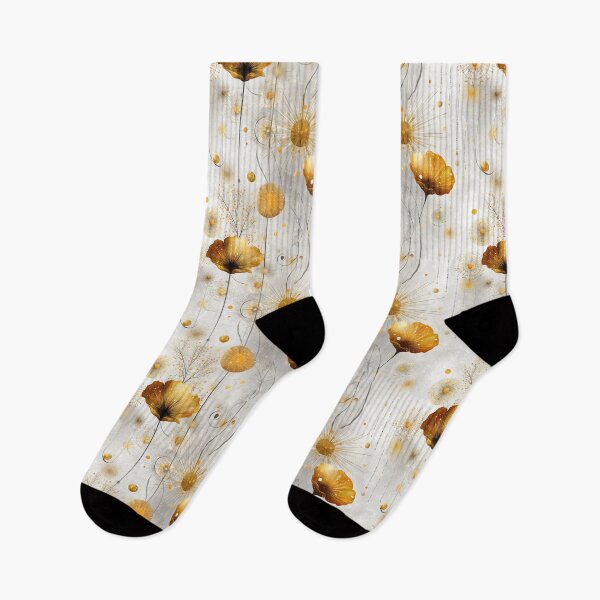 Item preview, Golden Floral Burst Pattern – Radiant Botanical and Celestial Design designed and sold by Moisky Patterns.
