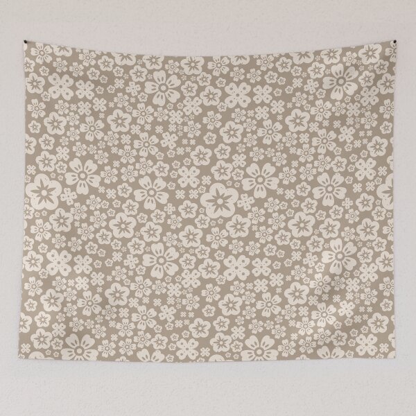 Item preview, Flower meadow brown-ecru designed and sold by Zenclover.