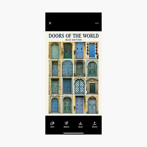 Item preview, Doors of the World - Blue Edition Poster  designed and sold by DoorsoftheWorld.