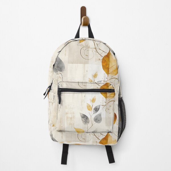 Item preview, Rustic Gold and Gray Leaf Pattern – Vintage Botanical Design with Textured Background designed and sold by Moisky Patterns.