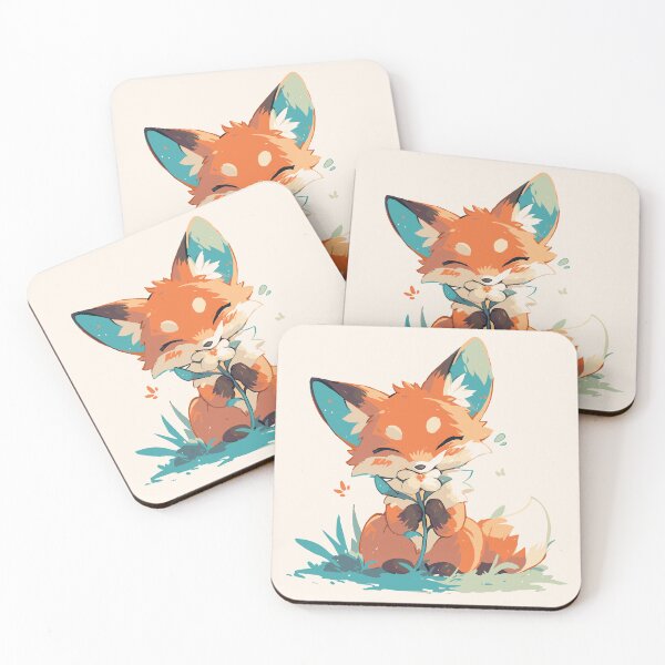 Item preview, Cute fox enjoying spring flowers designed and sold by etherElric.
