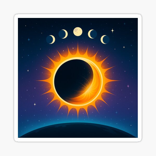 Item preview, NASA-Inspired Partial Solar Eclipse designed and sold by takomine.