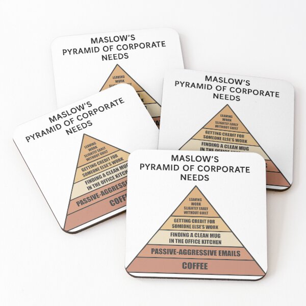 Item preview, Maslow's Pyramid of Corporate Needs designed and sold by BarelyDesigned.