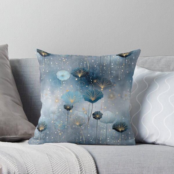 Item preview, Celestial Night Garden Pattern – Dreamy Botanical Design with Starry Gold Accents designed and sold by Moisky Patterns.