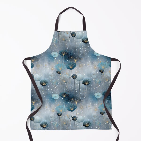 Item preview, Celestial Night Garden Pattern – Dreamy Botanical Design with Starry Gold Accents designed and sold by Moisky Patterns.