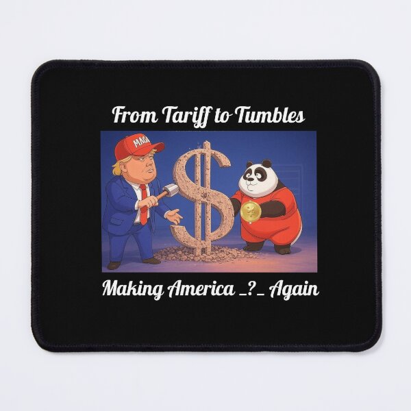 Item preview, From Tariffs to Tumbles Funny Political Satire Animated Tee - Live-Fully Redbubble 2025 designed and sold by live-fully.