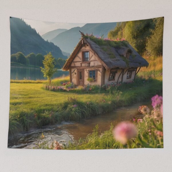 Item preview, Nature’s Embrace An Enchanted Canal Home designed and sold by BlareBlare.