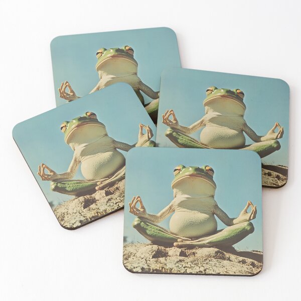 Item preview, Frog Meditating, Funny Yoga Animal Art designed and sold by CheekyAnimalz.