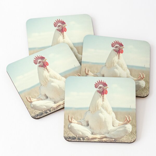 Item preview, Chicken Meditating, Funny Yoga Animal Art designed and sold by CheekyAnimalz.