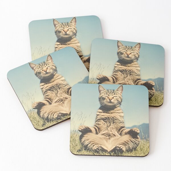 Item preview, Cat Meditating, Funny Yoga Animal Art designed and sold by CheekyAnimalz.