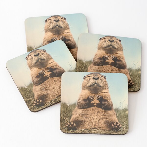 Item preview, Beaver Meditating, Funny Yoga Animal Art designed and sold by CheekyAnimalz.