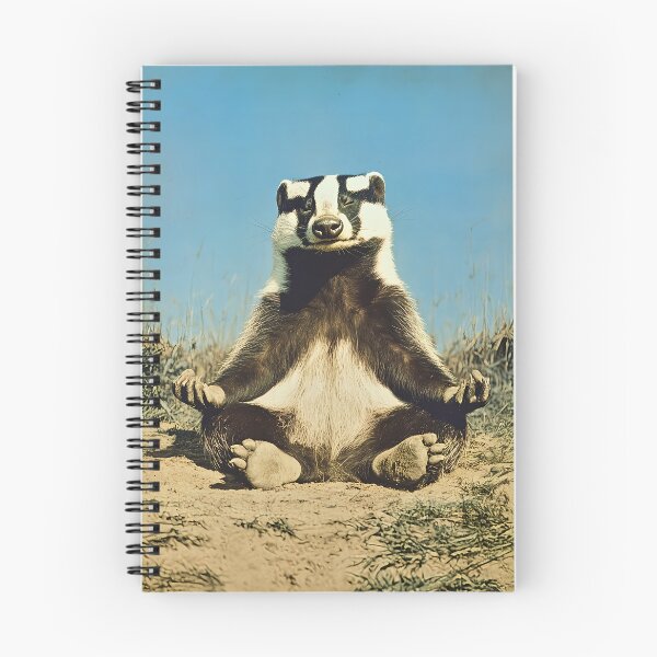 Item preview, Badger Meditating, Funny Yoga Animal Art designed and sold by CheekyAnimalz.