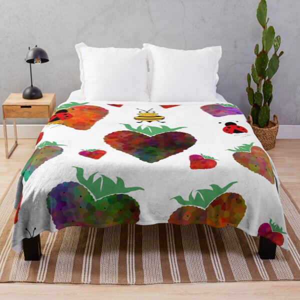 Item preview, Fresas con lindas abejas designed and sold by Sartoris Art.