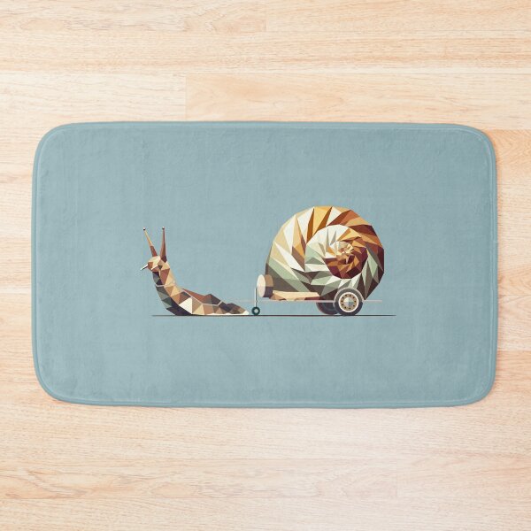 Item preview, Polygon snail with caravan – Slow Travel as art designed and sold by Kisho.