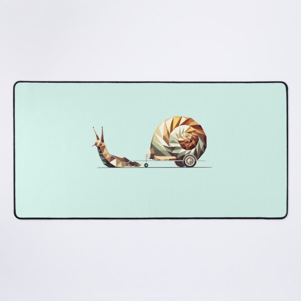 Item preview, Polygon snail with caravan – Slow Travel as art designed and sold by Kisho.