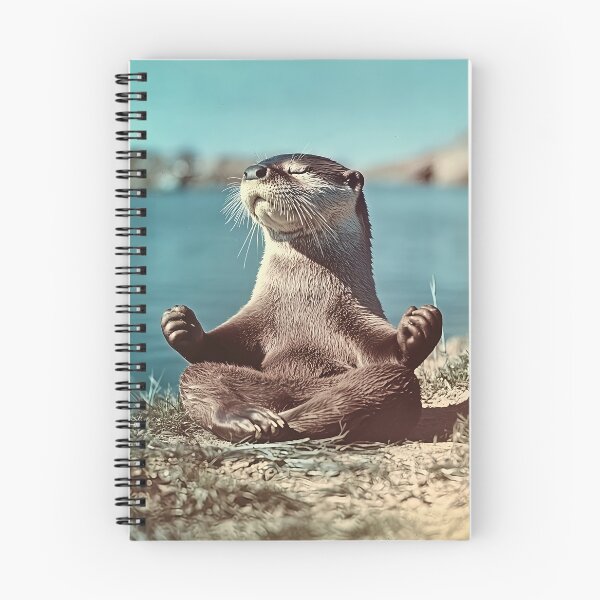 Item preview, Otter Meditating, Funny Yoga Animal Art designed and sold by CheekyAnimalz.