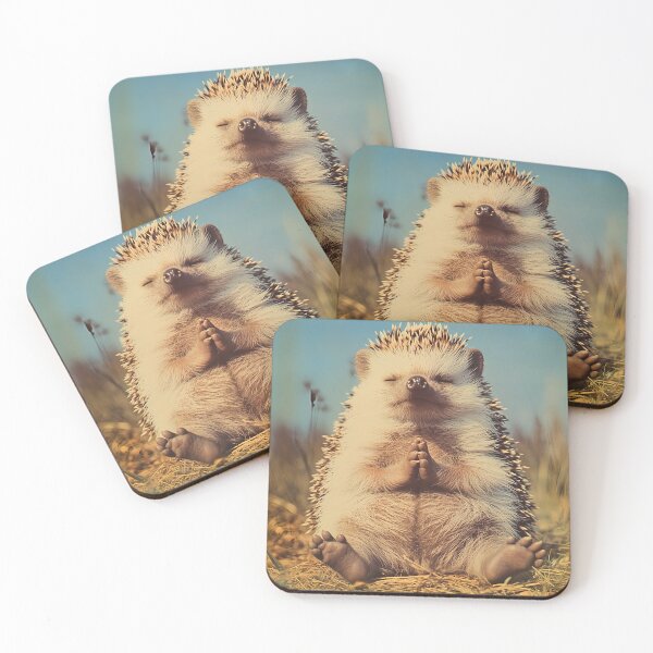 Item preview, Hedgehog Meditating, Funny Yoga Animal Art designed and sold by CheekyAnimalz.