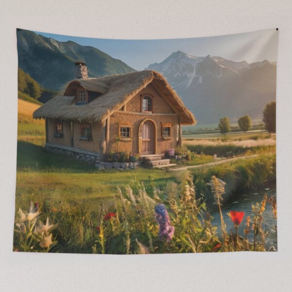 Item preview, Valley Dreams and the Straw House Charm designed and sold by BlareBlare.