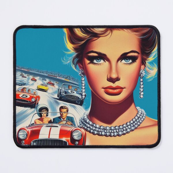 Item preview, Retro Racing Girl designed and sold by PulpVintage.