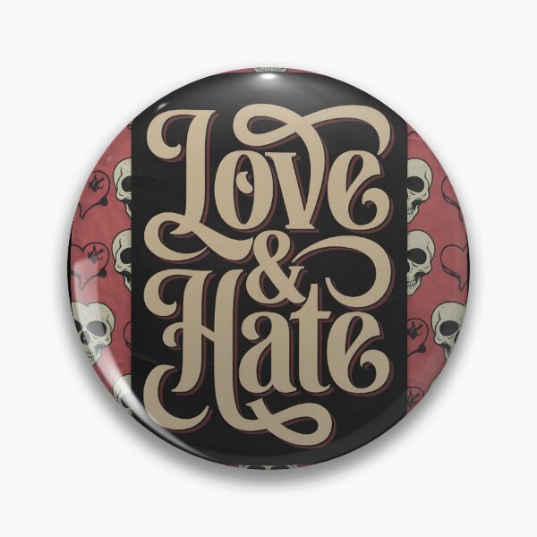 Item preview, Bold Love Hate Hearts Skulls  designed and sold by kulala-kaiser.