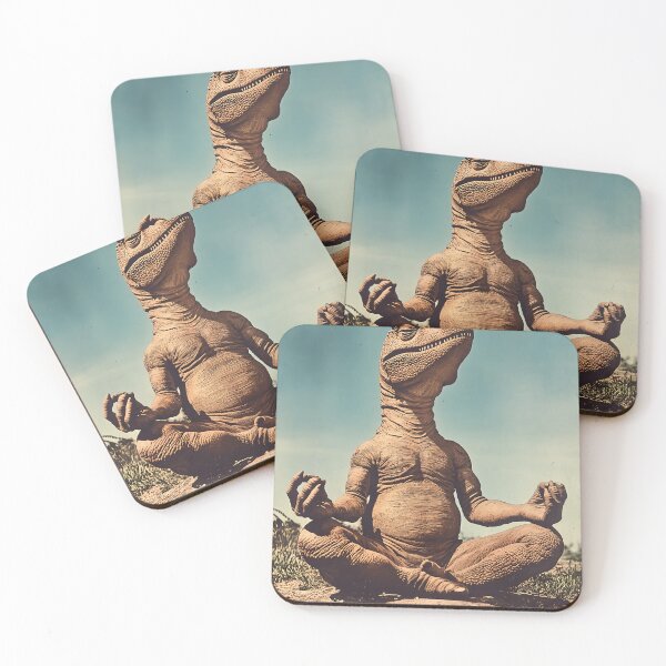 Item preview, T-Rex Meditating, Funny Yoga Animal Art designed and sold by CheekyAnimalz.