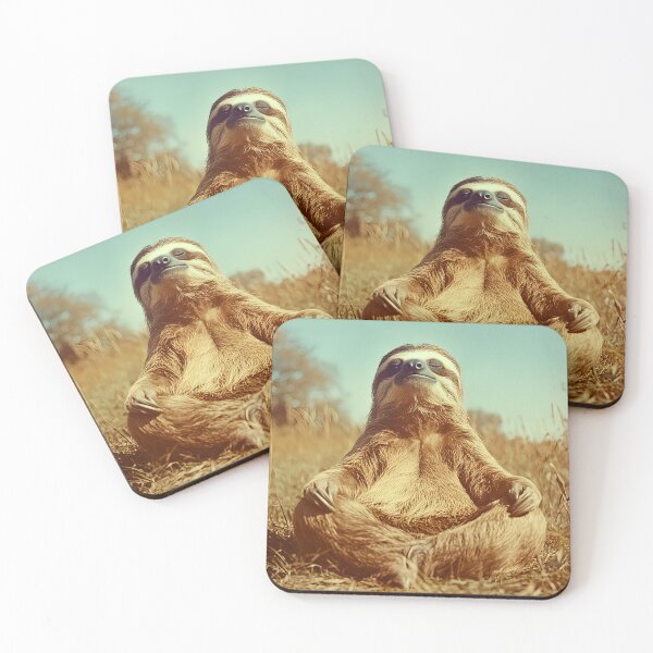Item preview, Sloth Meditating, Funny Yoga Animal Art designed and sold by CheekyAnimalz.