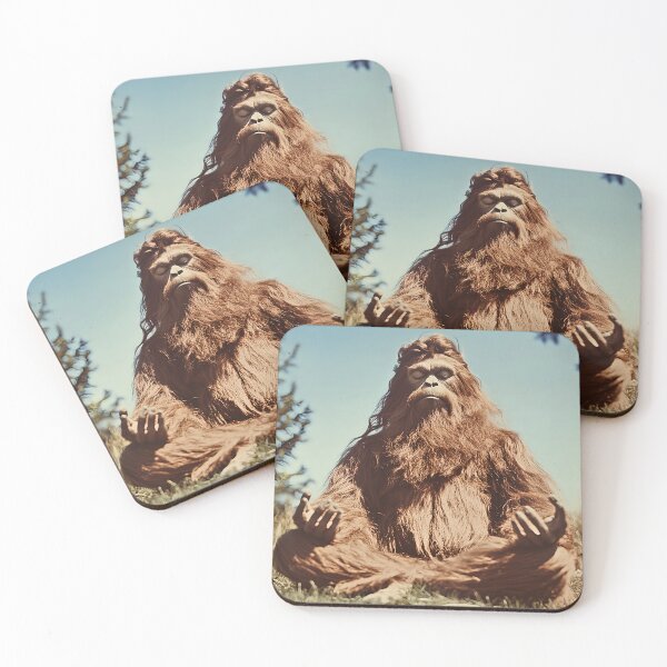 Item preview, Sasquatch Meditating, Funny Yoga Animal Art designed and sold by CheekyAnimalz.