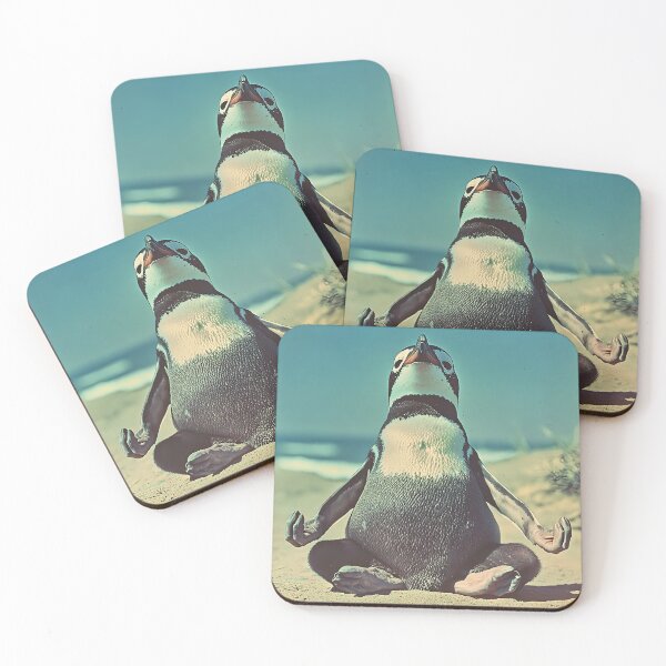 Item preview, Penguin Meditating, Funny Yoga Animal Art designed and sold by CheekyAnimalz.